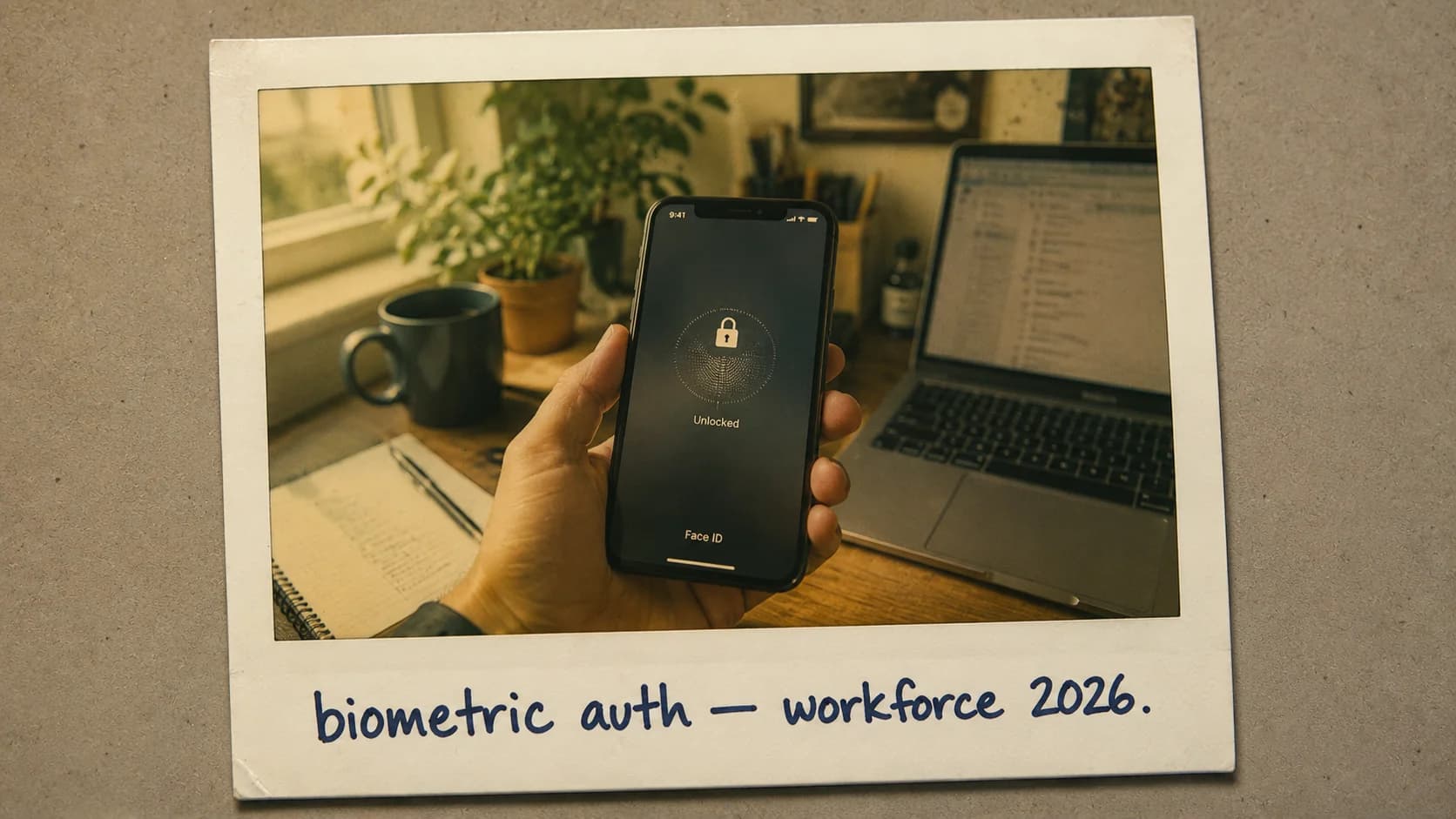 Biometric authentication on mobile devices 2026 — Face ID Touch ID Windows Hello for Business and Android biometric authentication, the secure enclave architecture that protects the credential, the FIDO2 authentication ceremony that composes platform biometric unlock with cryptographic assertion, the enterprise-deployment patterns for mobile-first workforces, and the segments where mobile biometric MFA still needs step-up to hardware keys or deviceless credentials.